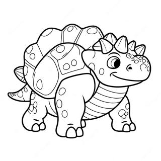 Cute Ankylosaurus Coloring Page 55253-12090