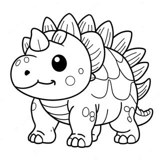 Cute Ankylosaurus Coloring Page 55253-12092