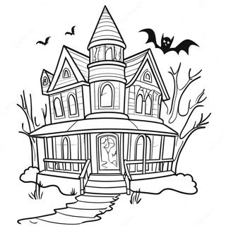 Haunted House Coloring Pages