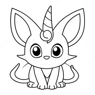 Espeon With Sparkling Eyes Coloring Page 55631-12172