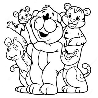 Tigger With Friends Coloring Page 55719-12193