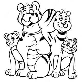 Tigger With Friends Coloring Page 55719-12194