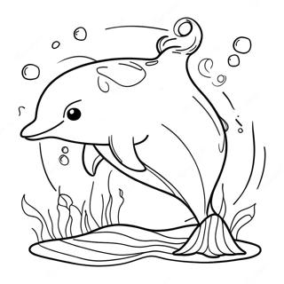 Dancing Dolphin Coloring Page 55815-12213