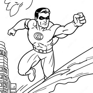 Green Lantern In Flight Coloring Page 55911-12231