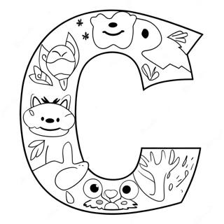 Colorful Letter C Animals Coloring Page 56468-12355