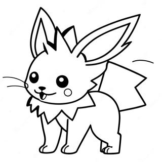 Jolteon In Action Coloring Page 56823-12433