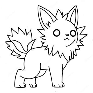 Jolteon In Action Coloring Page 56823-12435