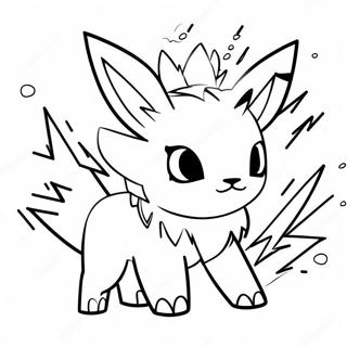 Jolteon With Lightning Bolts Coloring Page 56826 12448