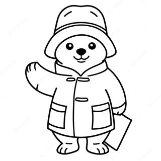 Paddington Bear With A Blue Coat Coloring Page 57014-12472