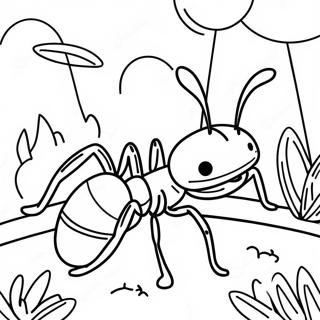 Realistic Ant In Nature Coloring Page 57296-12534