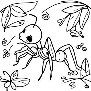 Realistic Ant In Nature Coloring Page 57296-12535