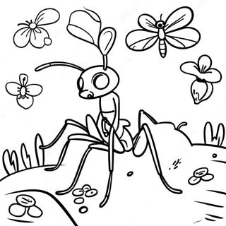 Realistic Ant In Nature Coloring Page 57296-12536