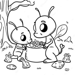 Ant Family Picnic Coloring Page 57298-12544