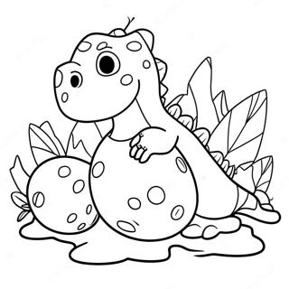 Colorful Dinosaur Egg Nesting Coloring Page 57468-12570