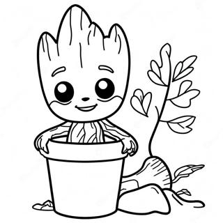 Cute Groot Coloring Page 57653-12609