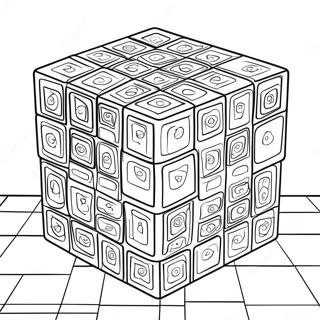 Borg Cube Menacing Coloring Page 57749 12641