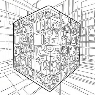 Borg Cube Menacing Coloring Page 57749-12644