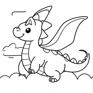 Majestic Dragonite Soaring Through Clouds Coloring Page 58207-12748