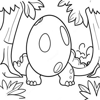 Giant Dinosaur Egg In Jungle Coloring Page 58467-12797