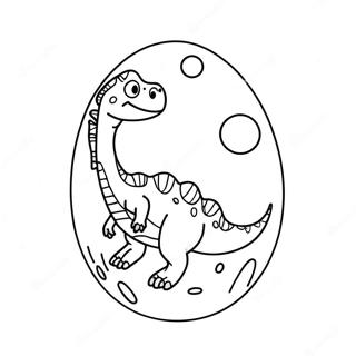 Shiny Dinosaur Egg With Stars Coloring Page 58469-12806