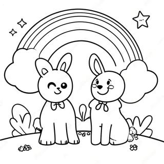 Colorful Rainbow Friends Coloring Page 59008-12909