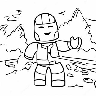 Roblox Adventure Scene Coloring Page 59109-12934