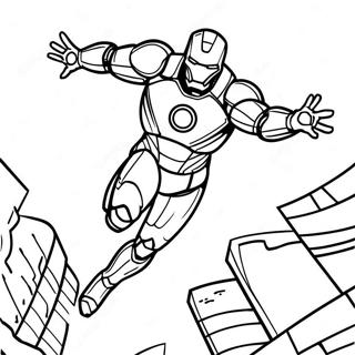 Iron Man Flying In The Sky Coloring Page 59202-12970