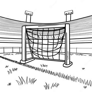 Football Field With Goal Posts Coloring Page 59494-13039