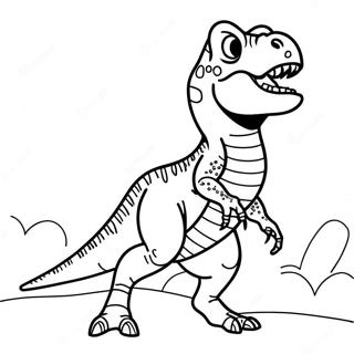 T Rex Roaring Jurassic Park Coloring Page 59585-13051