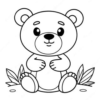 Adorable Cartoon Bear Coloring Page 59954-13135