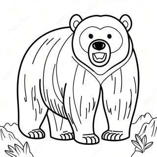 Majestic Grizzly Bear Coloring Page 59956-13142