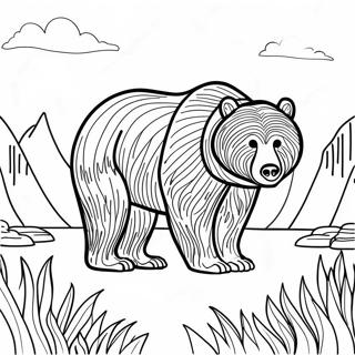 Majestic Grizzly Bear Coloring Page 59956-13143