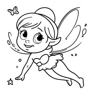 Tinker Bell Flying In The Sky Coloring Page 60311-13210