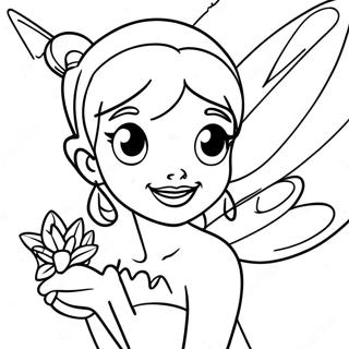 Tinker Bell With Sparkling Pixie Dust Coloring Page 60312-13214