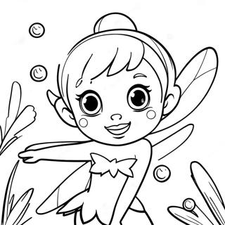 Tinker Bell With Sparkling Pixie Dust Coloring Page 60312-13215