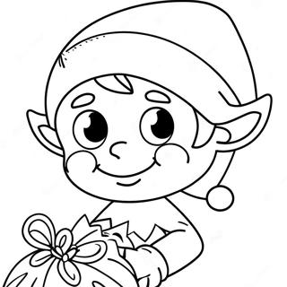 Festive Elf On The Shelf Coloring Page 60406-13245