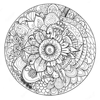 Colorful Animal Mandala Coloring Page 60495-13250