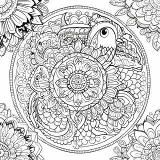 Intricate Animal Mandala Coloring Page 60496-13253