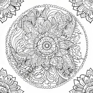 Intricate Animal Mandala Coloring Page 60496-13254