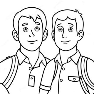 Chris And Martin Kratt Adventure Coloring Page 60578-13273