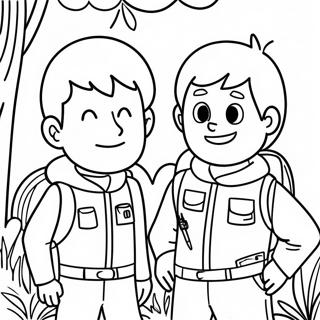 Chris And Martin Kratt Adventure Coloring Page 60578-13274