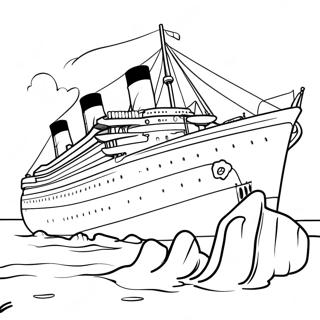 Titanic Iceberg Encounter Coloring Page 60672-13326
