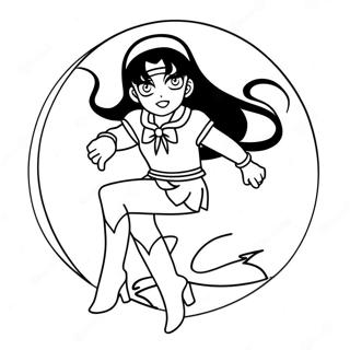 Sailor Mars In Fiery Pose Coloring Page 60763-13337