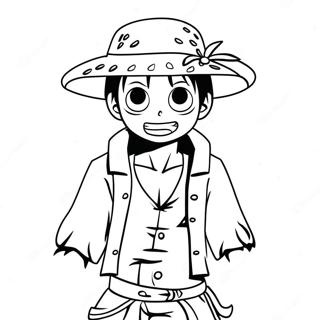 Luffy In Pirate Outfit Coloring Page 60853-13350