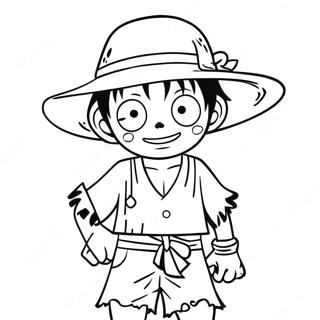 Luffy In Pirate Outfit Coloring Page 60853-13352