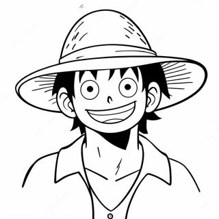 Luffy With Straw Hat Coloring Page 60854-13354