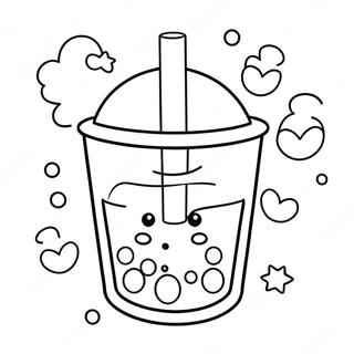 Boba Tea Coloring Pages