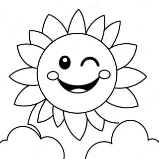 Happy Sun Coloring Page 60950-13372