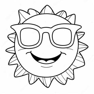 Smiling Sun With Sunglasses Coloring Page 60951-13373