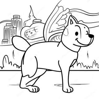 Police Dog In Action Coloring Page 61045-13399